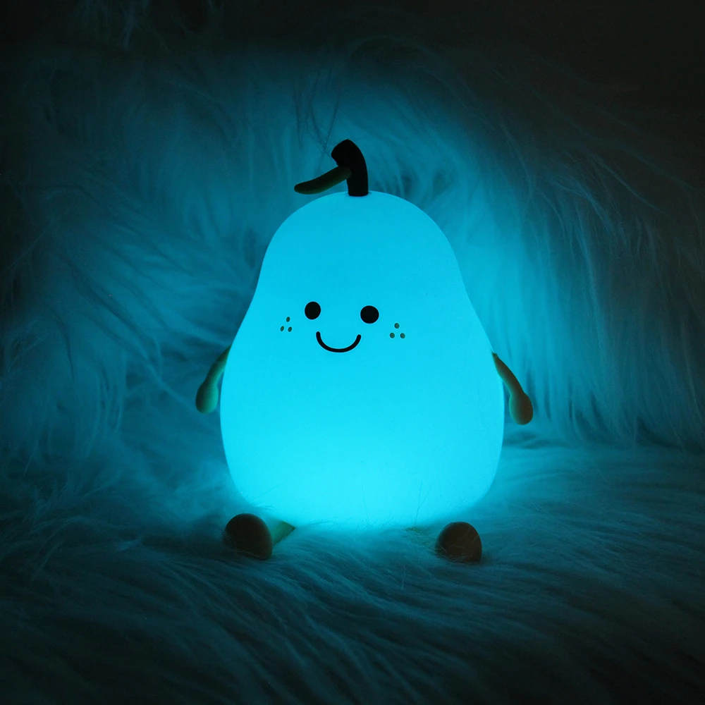 TelForceone LED naktinė lempa LUCKY PEAR FNL-02 daugiaspalvis silikonas Forever Light