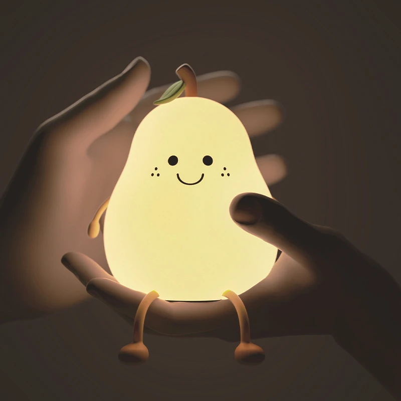 TelForceone LED naktinė lempa LUCKY PEAR FNL-02 daugiaspalvis silikonas Forever Light