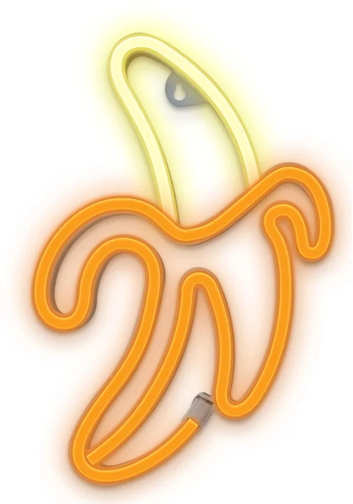 TelForceone Neoninis LED šviestuvas BANANA baltas geltonas Bat + USB FLNE10 Forever Light