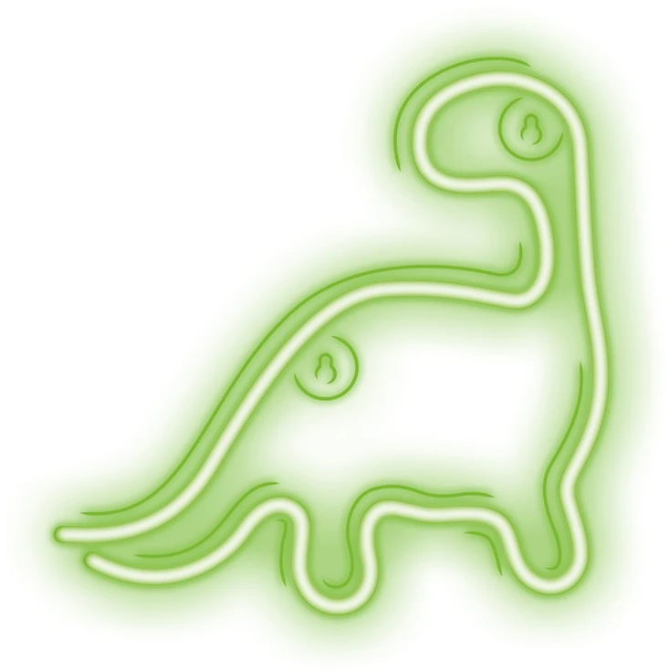 TelForceone Neoninis LED šviestuvas DINOSAUR žalias NNE01 Neolia