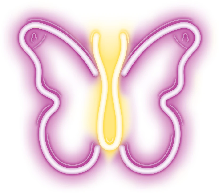 TelForceone Neoninis LED šviestuvas BUTTERFLY rožinis NNE03 Neolia