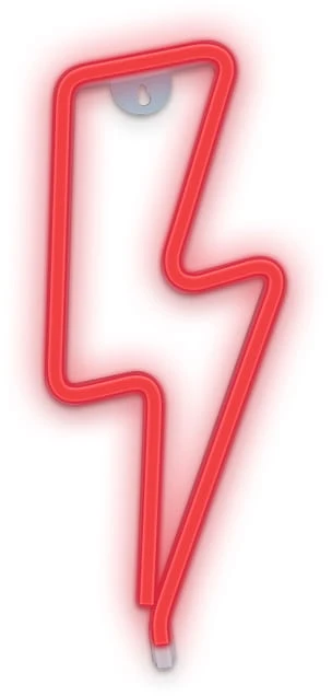 TelForceone Neoninė LED lemputė BOLT raudonas žaibas + USB FLNE06 Forever Light
