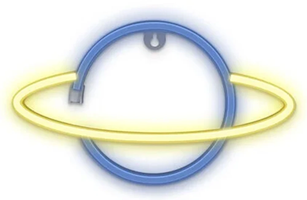 TelForceone Neoninė LED lemputė SATURN geltona mėlyna Šikšnosparnis + USB FLNE11 Forever Light