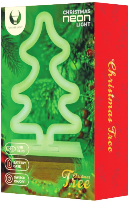 TelForceone Neon Wood Stand LED Kalėdų Eglutė žalia FLNW03 Forever Light