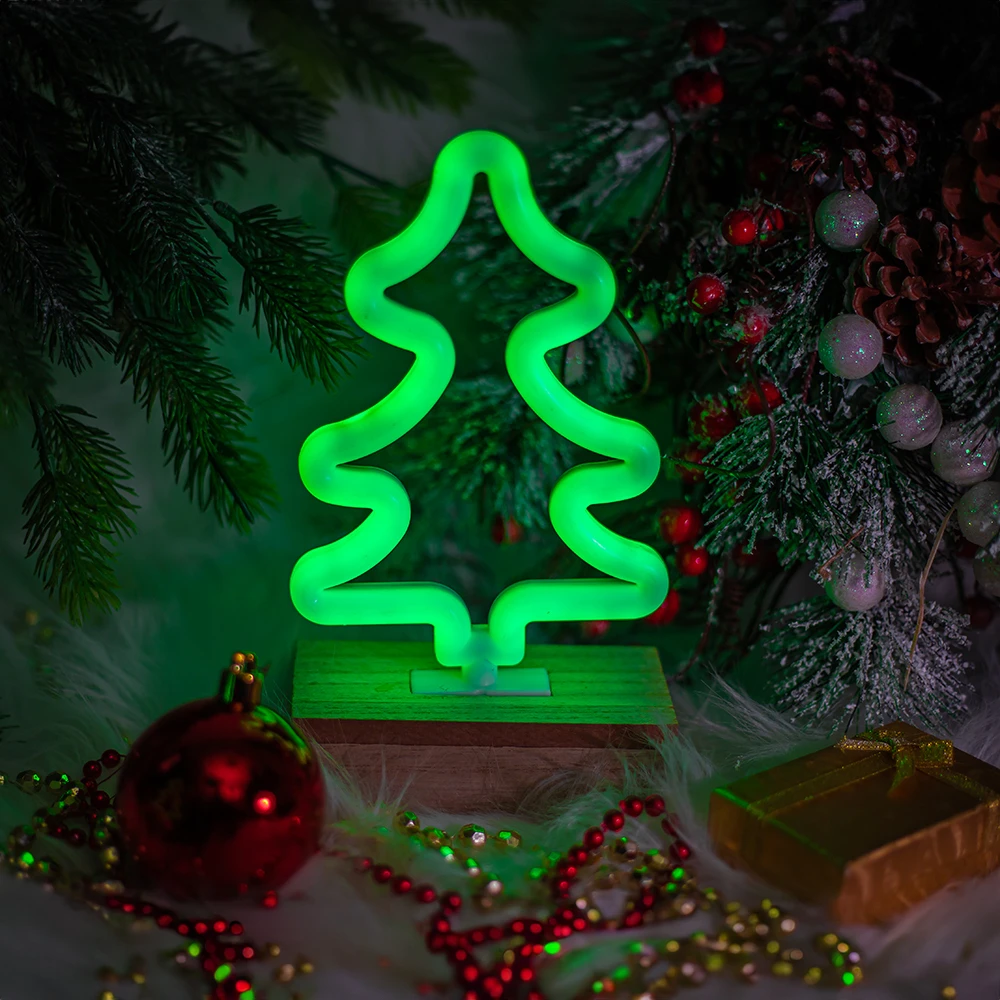 TelForceone Neon Wood Stand LED Kalėdų Eglutė žalia FLNW03 Forever Light