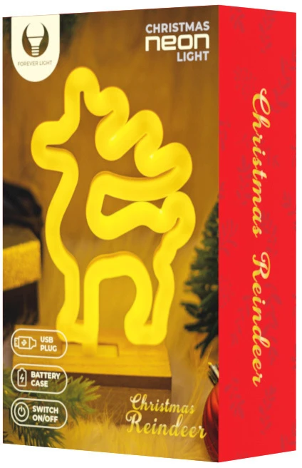 TelForceone Neon Wood Stand LED elnias šiltai balta FLNW02 Forever Light
