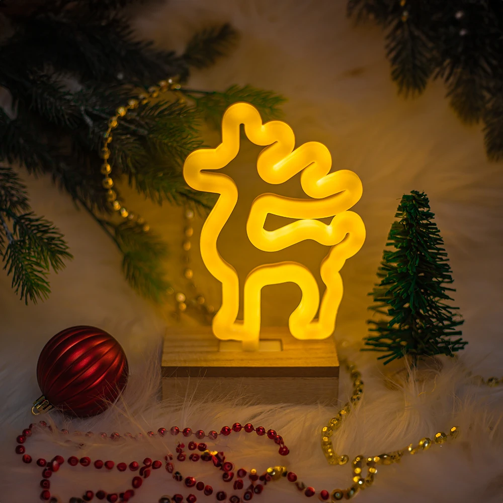 TelForceone Neon Wood Stand LED elnias šiltai balta FLNW02 Forever Light