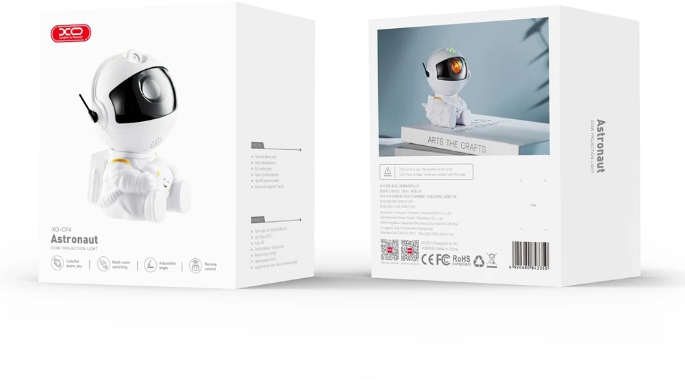 XO projektorius LED CF4 astronautas žvaigždės ir galaktika
