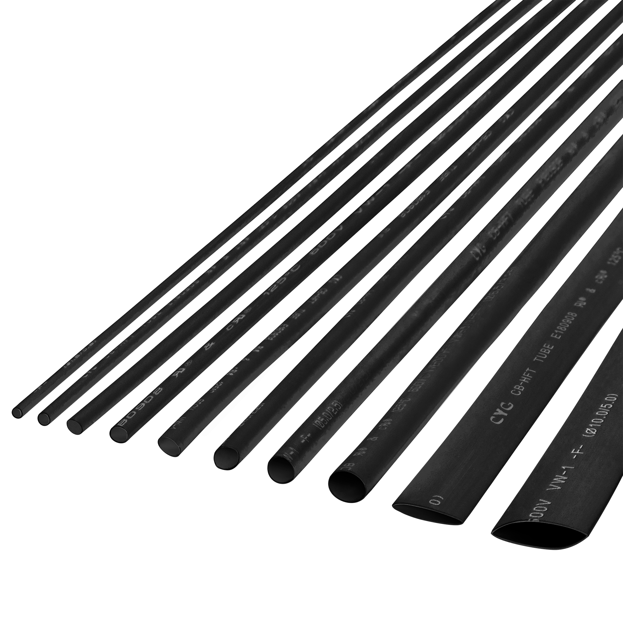Rebel Cabletech termiškai susitraukiantis vamzdelis 2mm - 1m Juodas