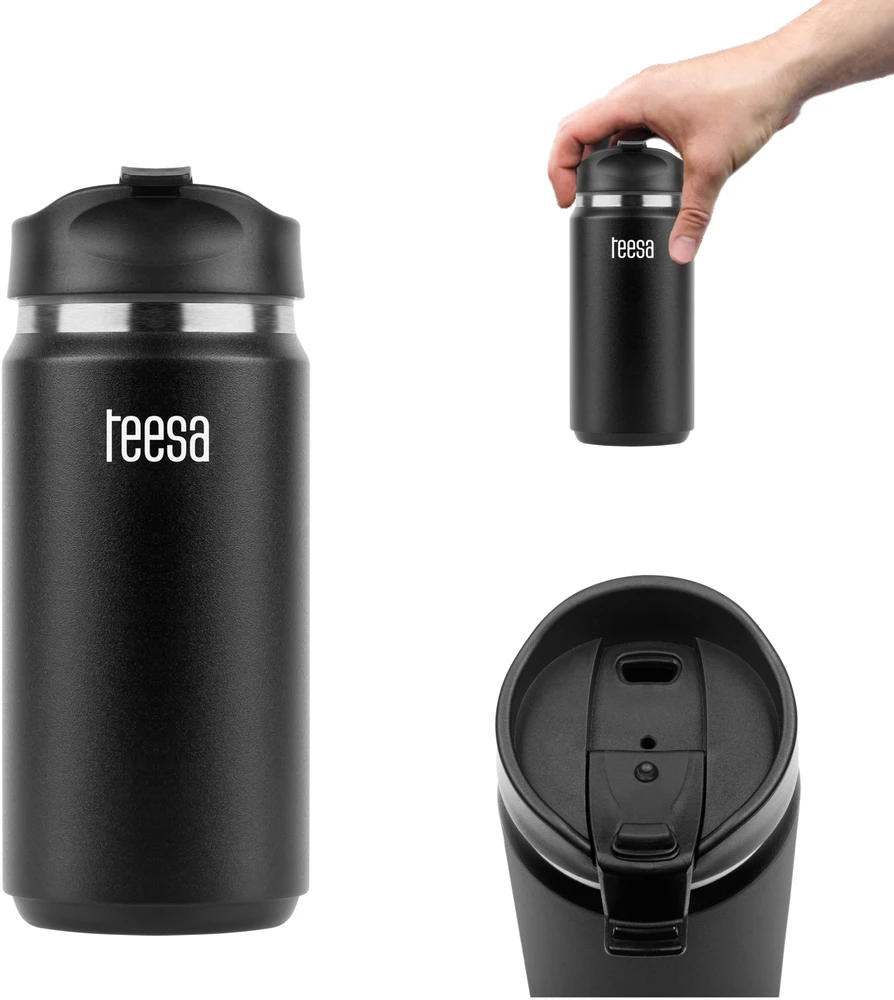 Terminis puodelis TEESA 350ml juodas
