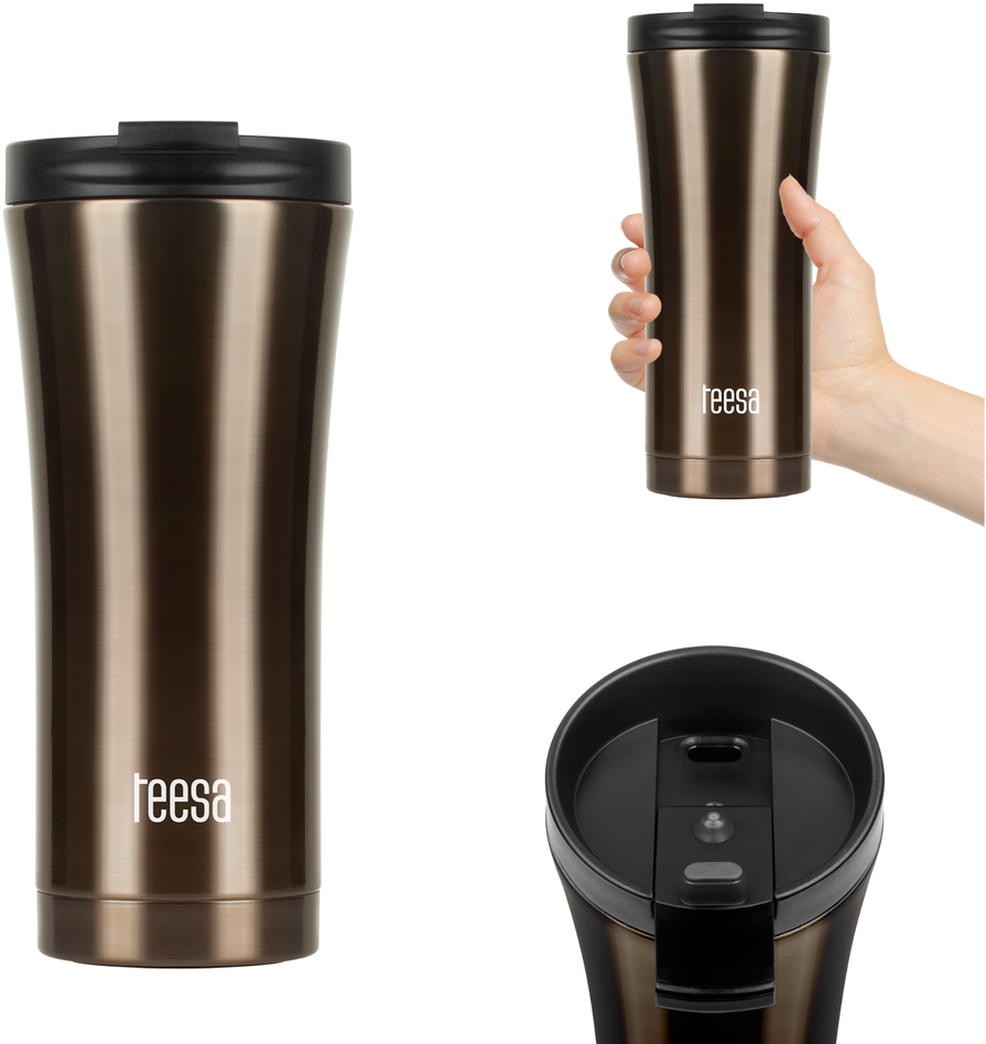 Terminis puodelis TEESA 500ml tamsiai rudas