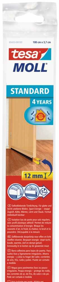 TESA USZCZELKA SZCZOTKOWA POD DRZWI 1m x 37mm BALTA