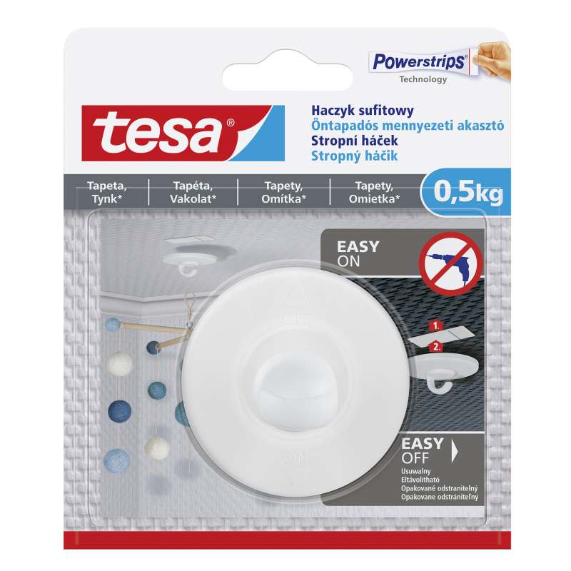 Tesa Hak Lipnus kabliukas 1 vnt. <0,5kg tapetams, tinkui (+3 pl)