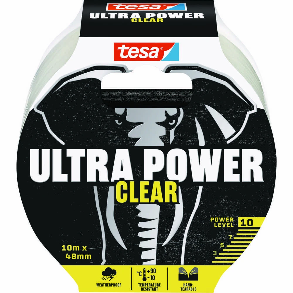 Lipnioji juostelė TESA ULTRA POWER CLEAR 56496, 10 m × 48 mm