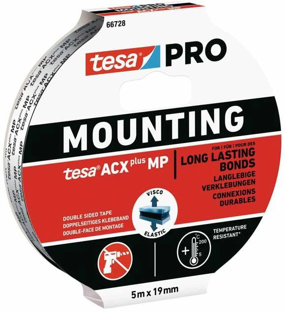 Tesa Taśma Dvipusė putplasčio tvirtinimo juosta ACX+MP 1,5 m: 19 mm juoda profesionalams