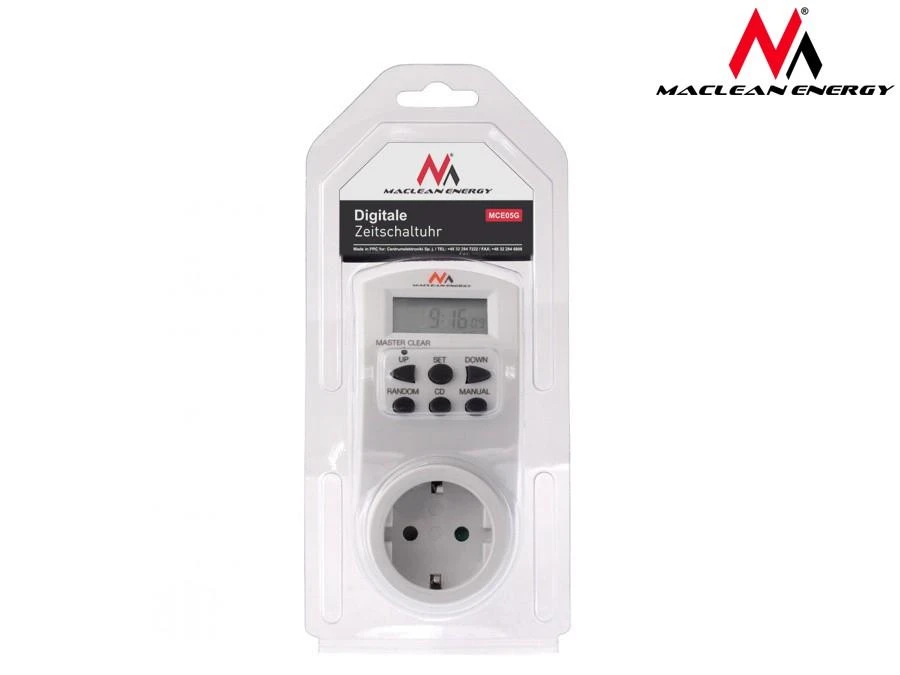 Timer „Maclean Energy MCE05G“ skaitmeninis laikmatis