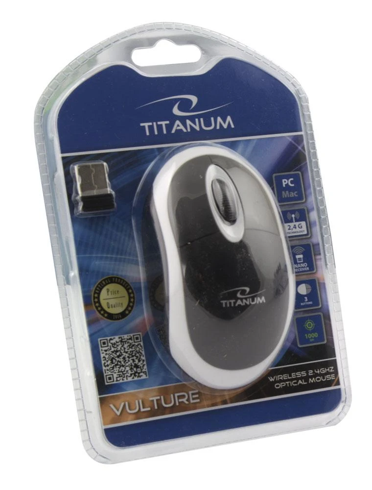 Belaidė optinė pelė Esperanza TITANUM TM116W VULTURE - 3D | 2.4 GHz| 1000 DPI