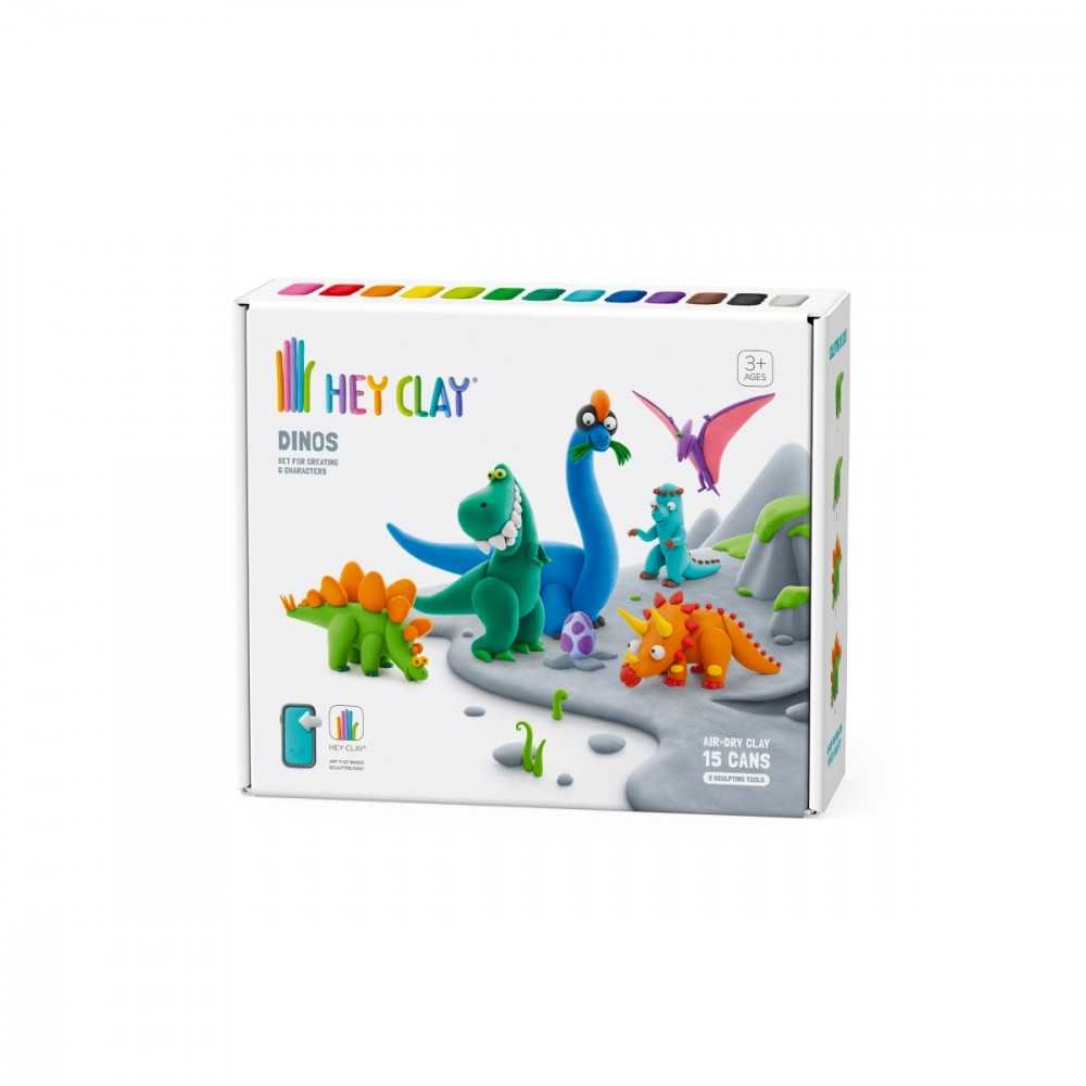 HEY CLAY - Dinozaurų rinkinys, TM Žaislai