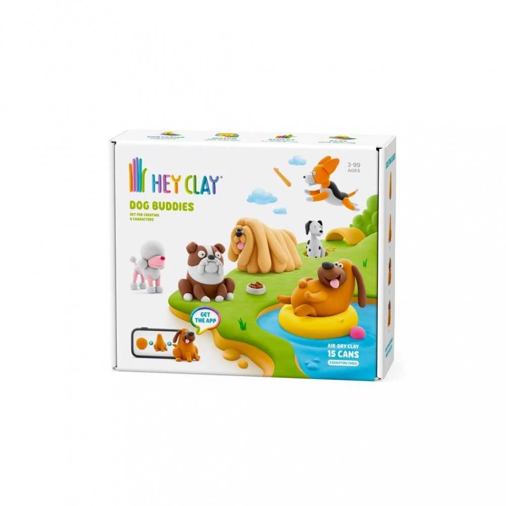 TM Toys Hey Clay - Rinkinys šunų draugai, 15 vnt. pakuotė