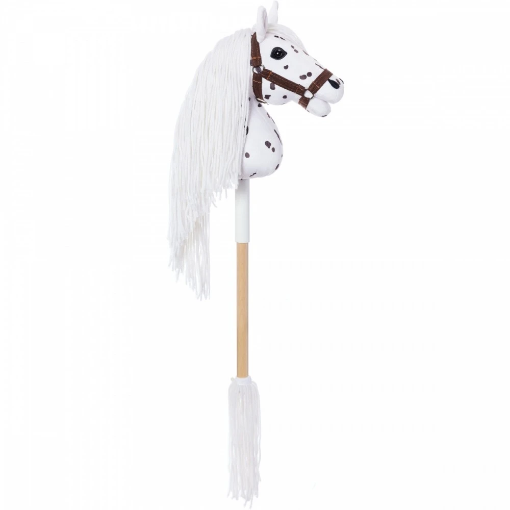 Tootiny Koń Mėgėjiškas arklys hoppihorse a4 leopardas - baltas, tarantulo kailis