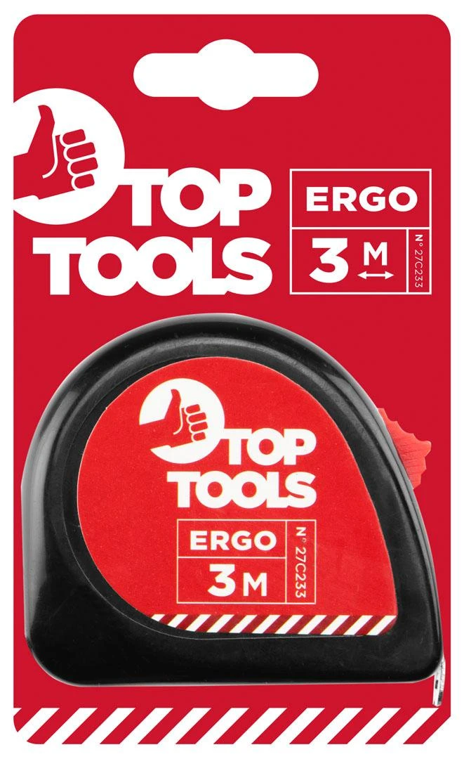 Top Tools Miara Plieninė matavimo juosta 3 m x 12,5 mm