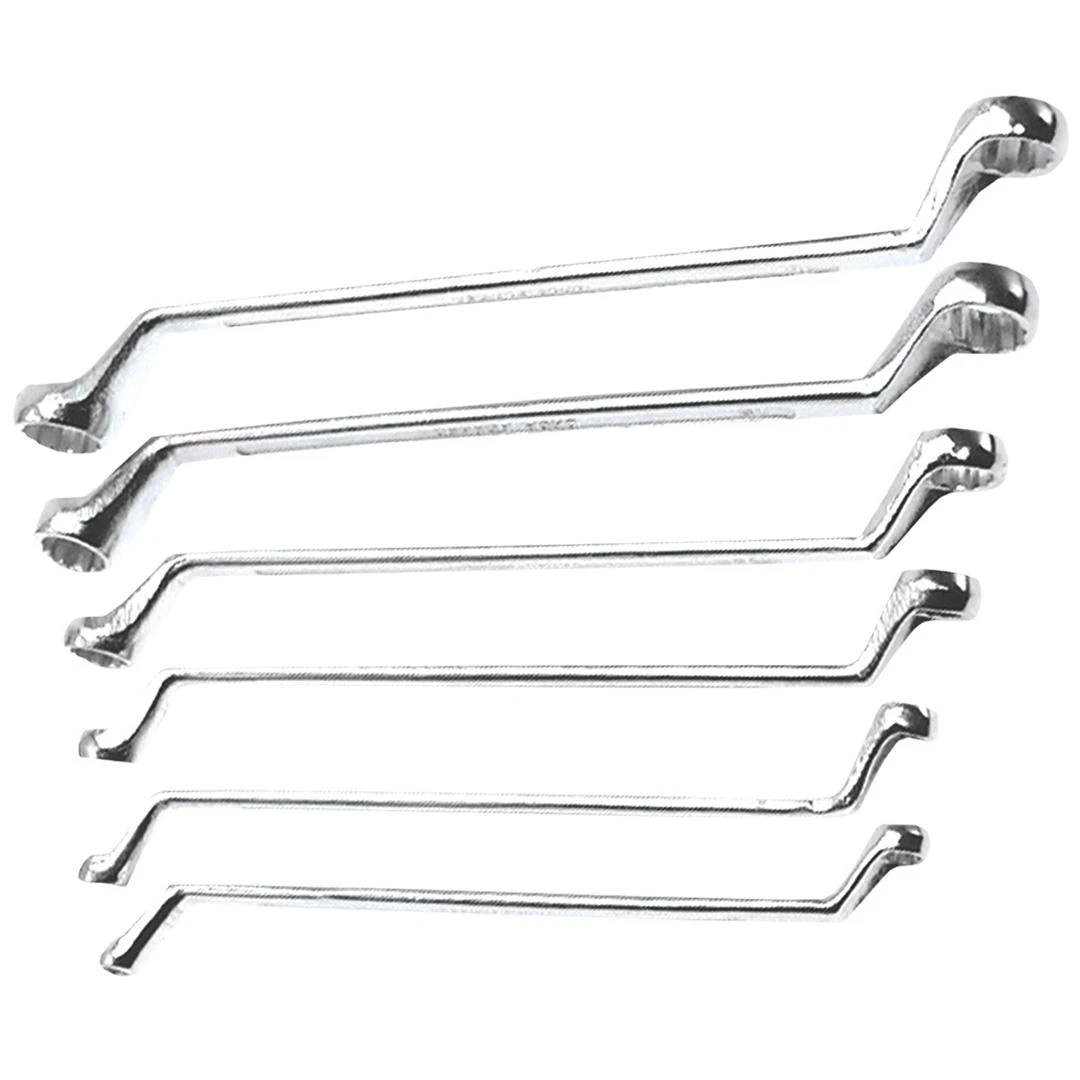 Top Tools Klucze 6-17 mm lenktų žiedinių raktų rinkinys, 6 vnt.