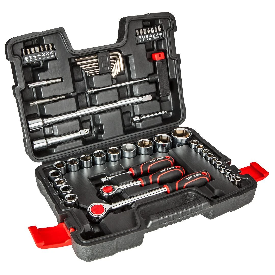 Top Tools Rinkinys 1/4", 1/2", 53 vnt. galinių raktų rinkinys.