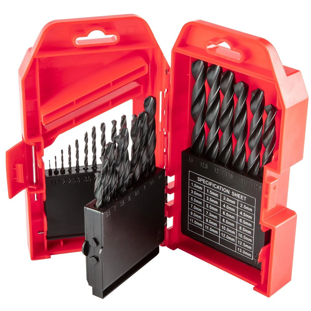 Metalinis grąžtas Top Tools HSS cilindrinis 1,5 2 7 4,5 4 5,5 5 1 3 2,5 3,5 6 ​​10 10,5 11 11,5 12 12,5 13 6,5 7,5 8 8 5 9 53,5 mm komplektas
