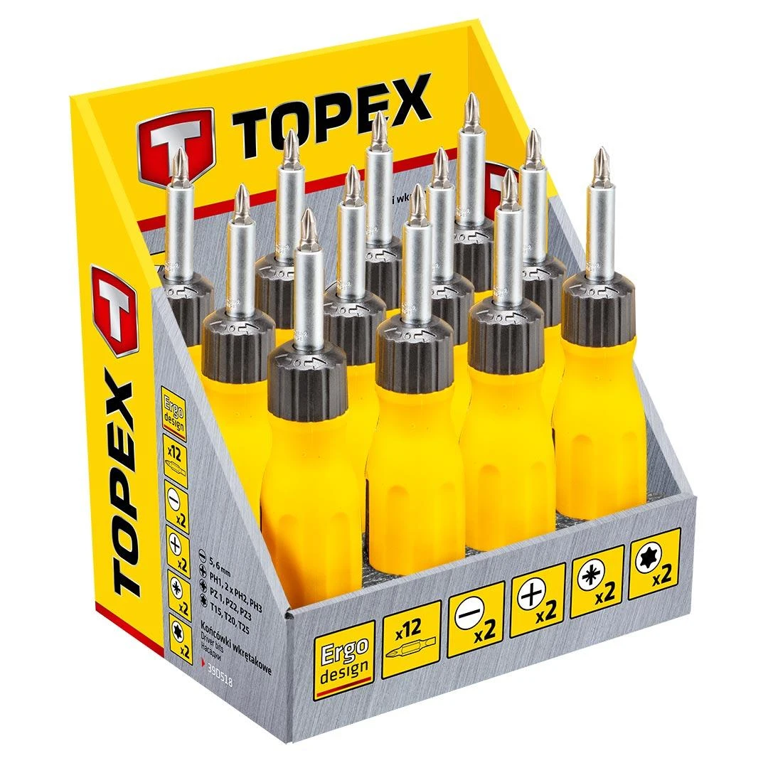 Topex reketo antgalių atsuktuvas 39D518