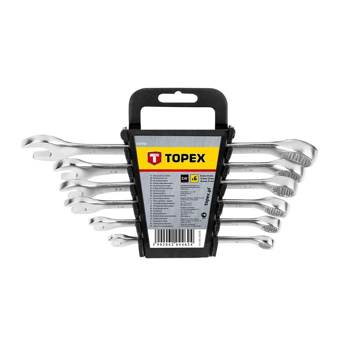 Klucze Topex Kombinuotų veržliarakčių rinkinys 8-17mm 6 vnt 35D755