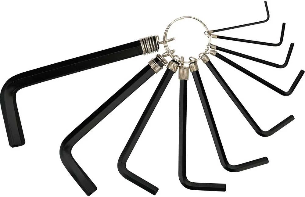 Klucze Šešiakampiai raktai 1,5–10 mm, 10 vnt. rinkinys