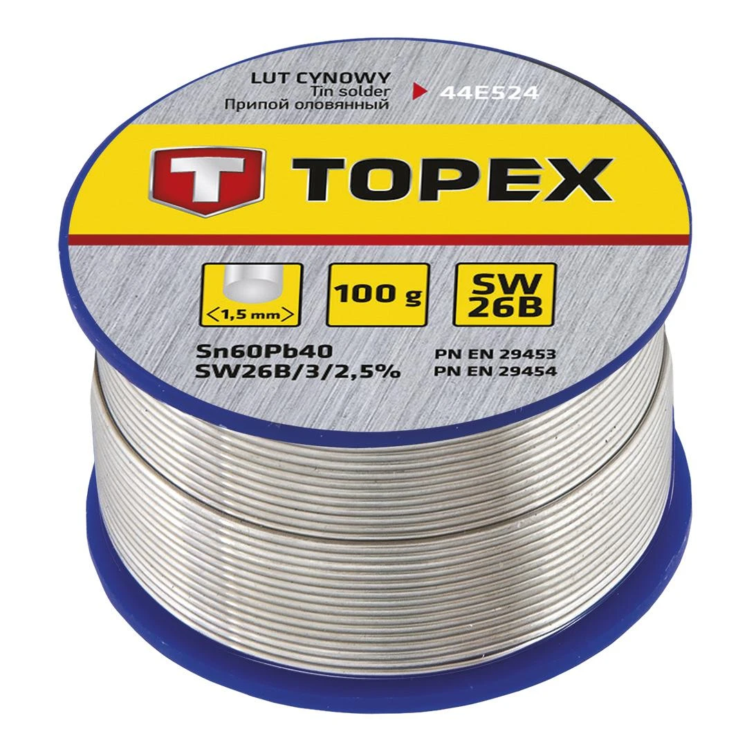 Topex Skardinis lydmetalis 60% Sn, 1,5 mm viela, 100 g