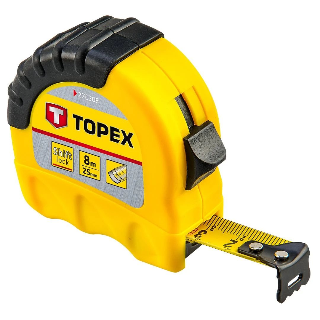 Miara Ruletė gumuota Schift Lock Topex | 8mx25mm