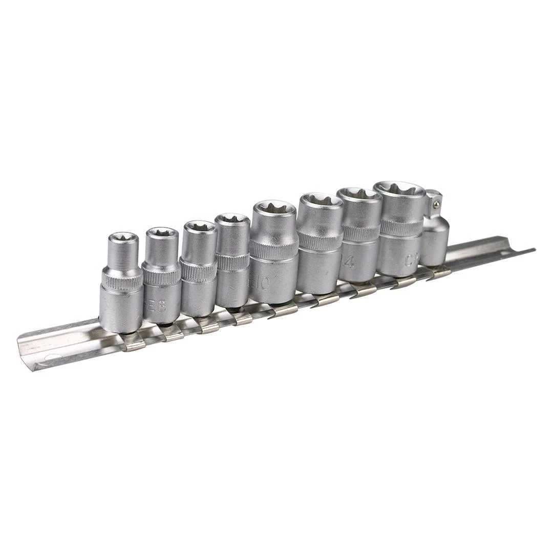 Topex Nasadki, Torx galvutės 1/4", 3/8", 9 vnt. rinkinys