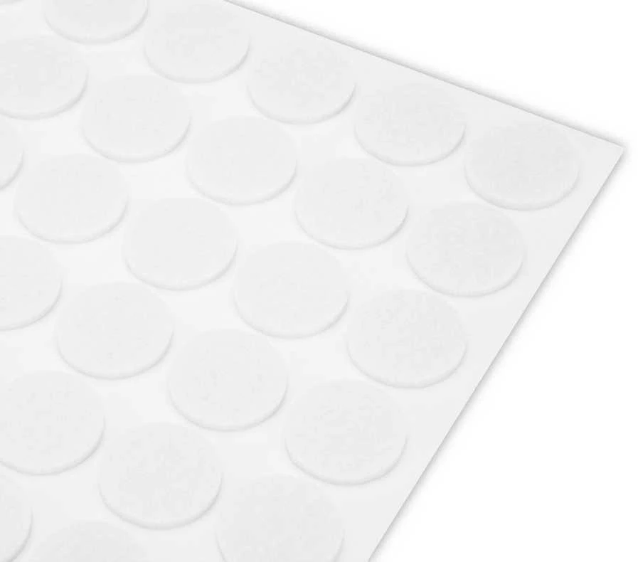 Podkładki Veltinio ir EVA putplasčio pagalvėlės, lipnios, baltos, 125 vnt.