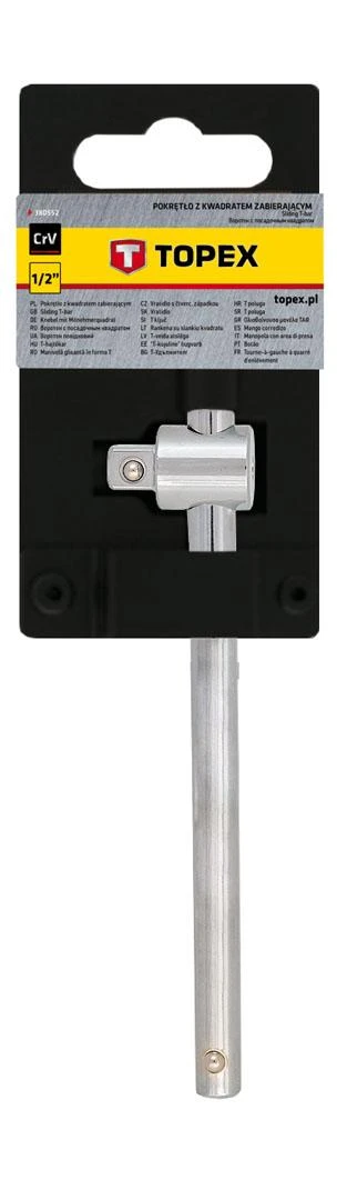 Topex Pokretło Rankenėlė su 1/2 colio kvadratiniu antgaliu, 250 mm
