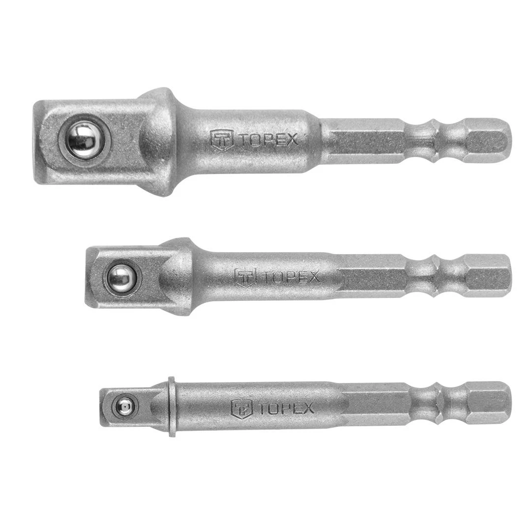 TOPEX KOMPLET ADAPTERÓW / UCHWYTÓW DO NASADEK 3 vnt.. 1/2-3/8-1/4" 38D151