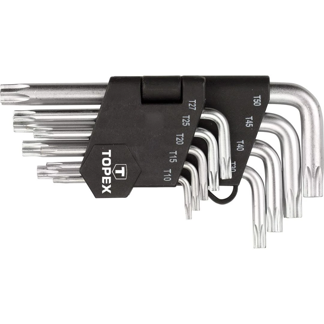 Klucze Topex Torx raktų rinkinys, tipas L T10-T50 9 vnt. 35D960