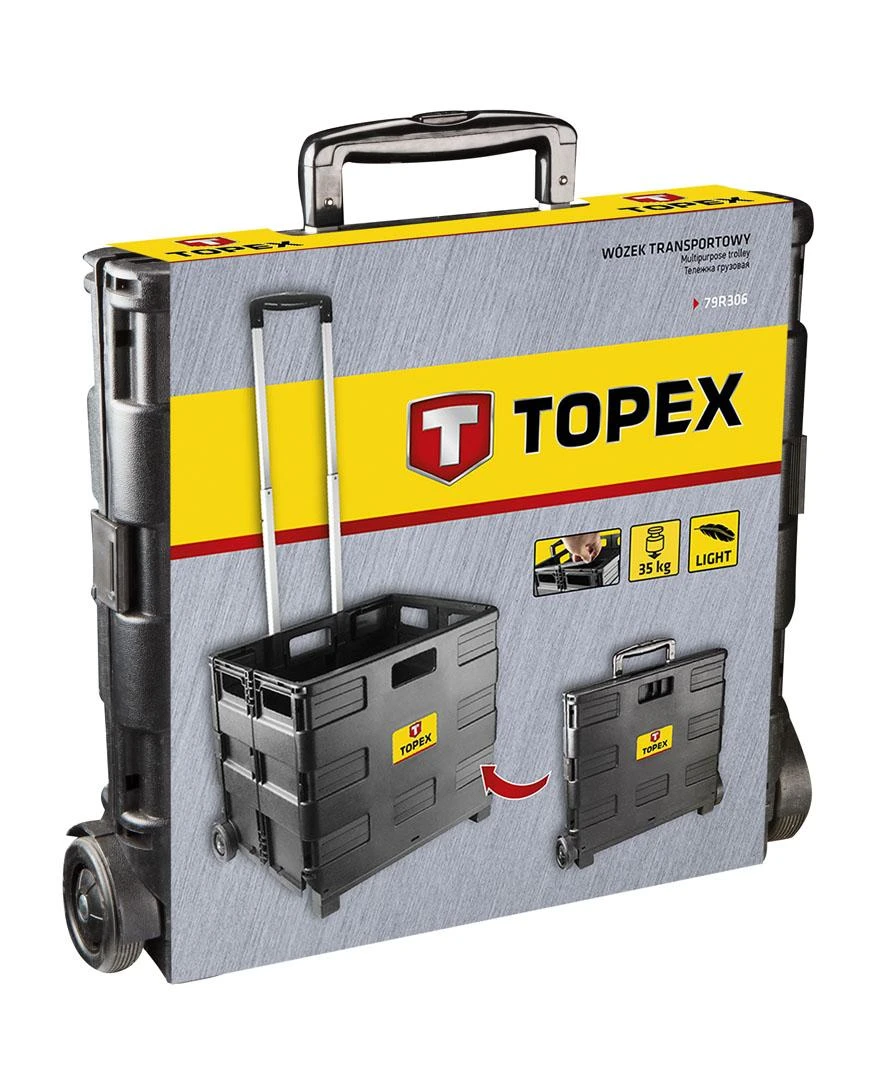 Topex Vežimėlis Transportavimo vežimėlis, sulankstoma dėžė, keliamoji galia 35 kg