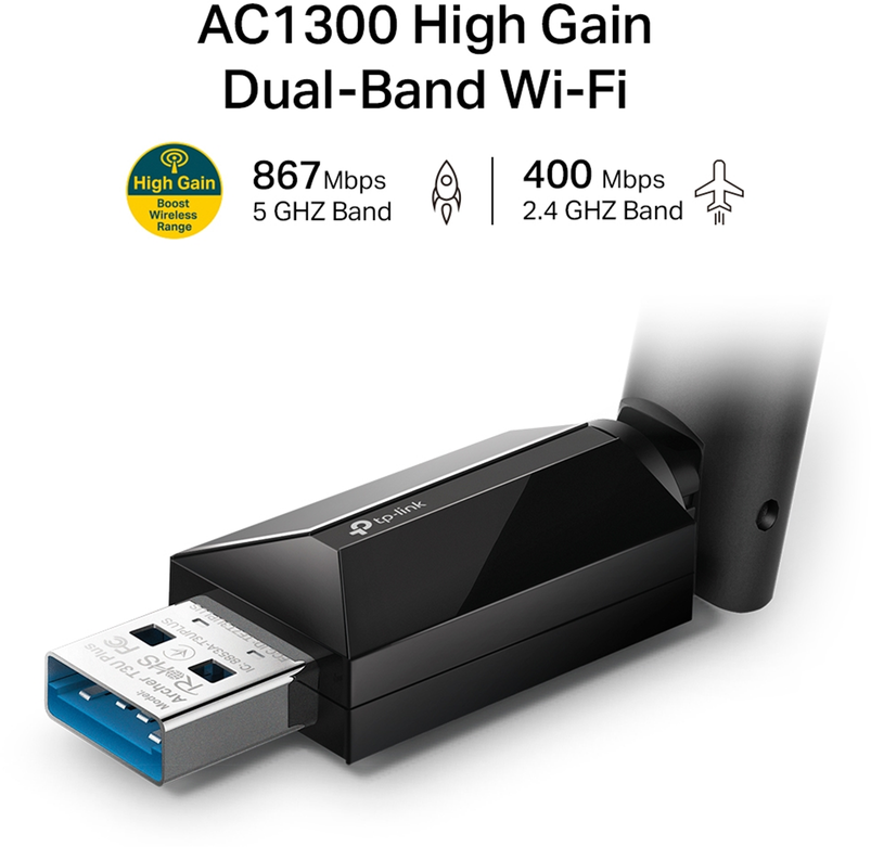 Adapteris TP-LINK ARCHER T3U PLUS 1300MBPS