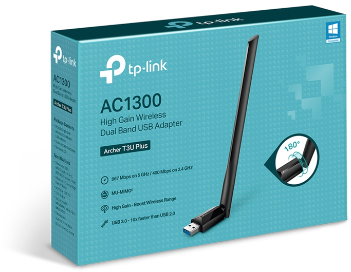 Adapteris TP-LINK ARCHER T3U PLUS 1300MBPS