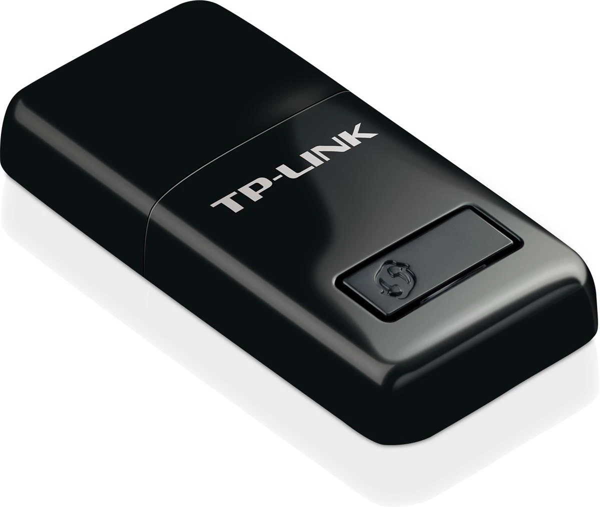 TP-LINK N300 WLAN Mini-USB adapteris, 2,4 GHz, 802.11b/g/n, QSS mygtukas, Autorun įrankis, palaiko Windows XP/Vista/7/8 ir MacOS