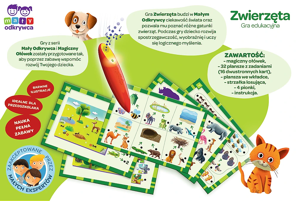 Trefl Game Animals Magic pieštukas