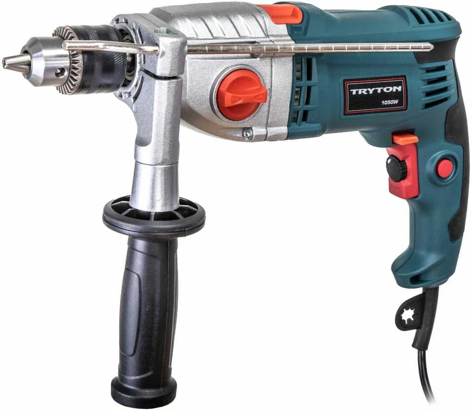 Tryton Gręžtuvas Dviejų greičių smūginis gręžtuvas, 1050 W, 0–1200/min./0–3200/min.
