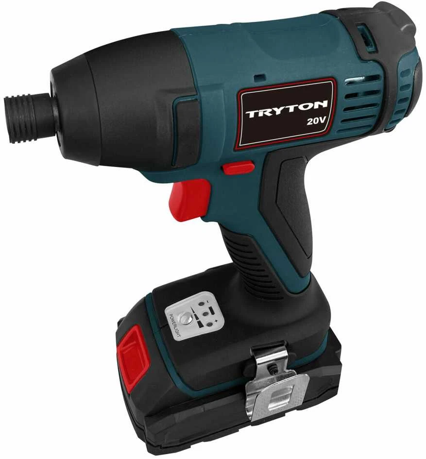 Grąžtas Tryton Suktuvas - gręžtuvas Smūginis suktuvas 20 V ličio jonų 0–2400/min. 150 nm 2 baterijos, įkrovimas 1 val.