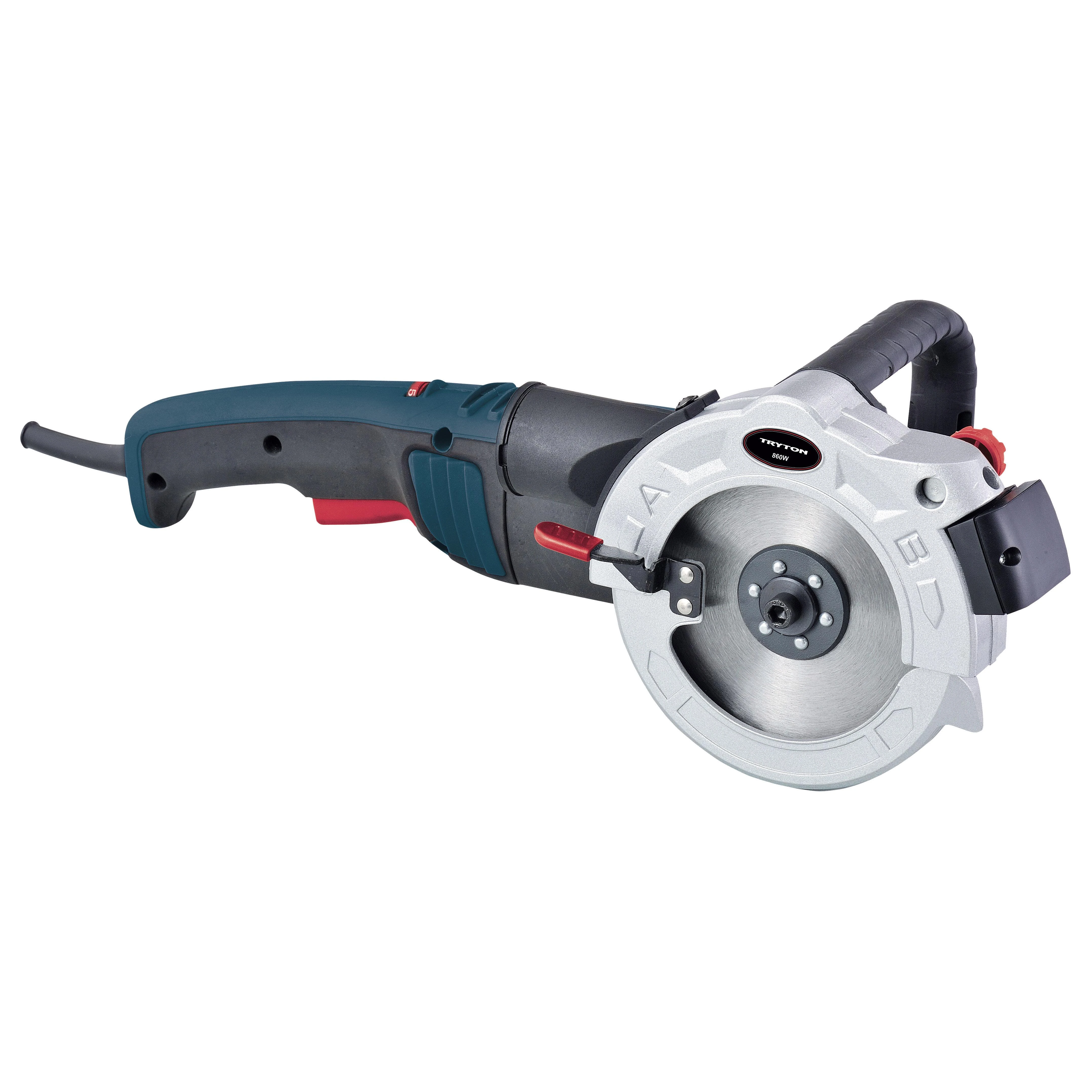 Tryton pjūklas Dvidiskis pjūklas 860 W, 125 mm, 3000–5500/min., lazeris, lagaminas