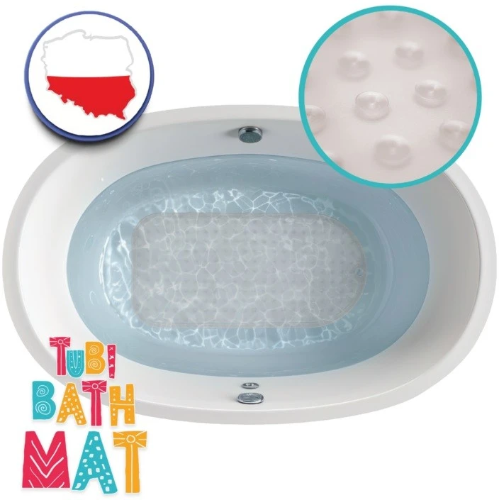 Tuban Anti-slip Bath Mat Tubi pilka 70x35cm ZA5973