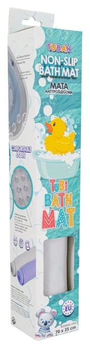 Tuban Anti-slip Bath Mat Tubi pilka 70x35cm ZA5973