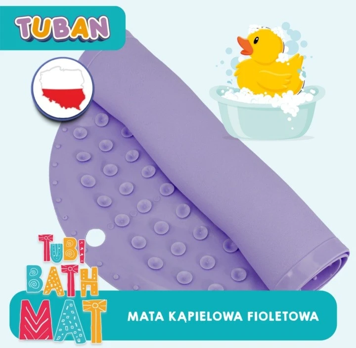 Tuban Anti-slip bath mat Tubi violetinė 70cm ZA5974