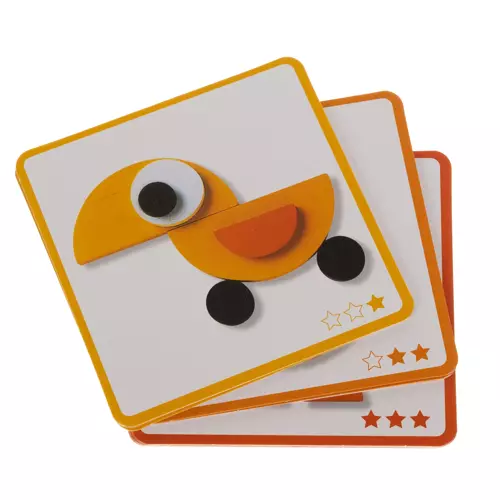 Kruzzel Medinė Montessori dėlionė - spalvotos formos 29 dalys
